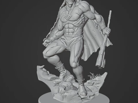 Myghtor Fantasy Warrior 3D Printable Figure in Parts 4artes3d 3D Print Model