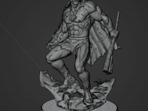 Myghtor Fantasy Warrior 3D Printable Figure in Parts 4artes3d 3D Print Model