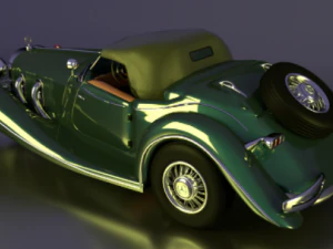 classic car mercedes roadster 3d 3D Model