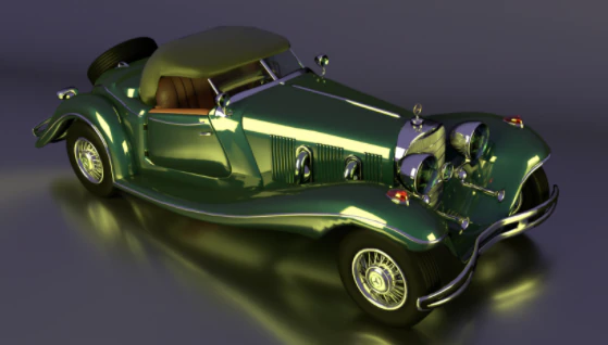 classic car mercedes roadster 3d 3D Model .c4d .max .obj .3ds .fbx .stl .blend