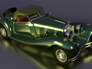 classic car mercedes roadster 3d 3D मॉडल
