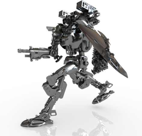combat robot Model 3D .c4d .max .obj .3ds .fbx .stl .blend 