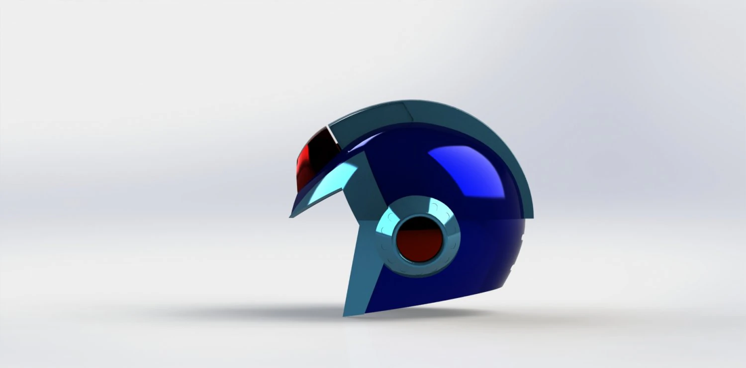 megaman helment 3D Model .c4d .max .obj .3ds .fbx .stl .blend 