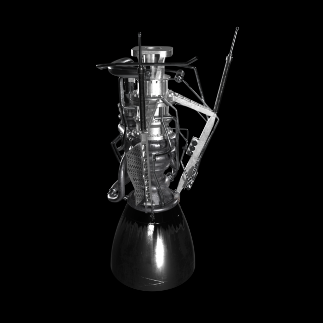 spacex raptor engine Modelo 3D .c4d .max .obj .3ds .fbx .stl .blend 