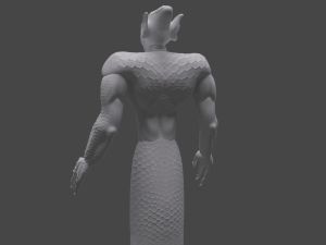 high poly serpent warrior 3D Model