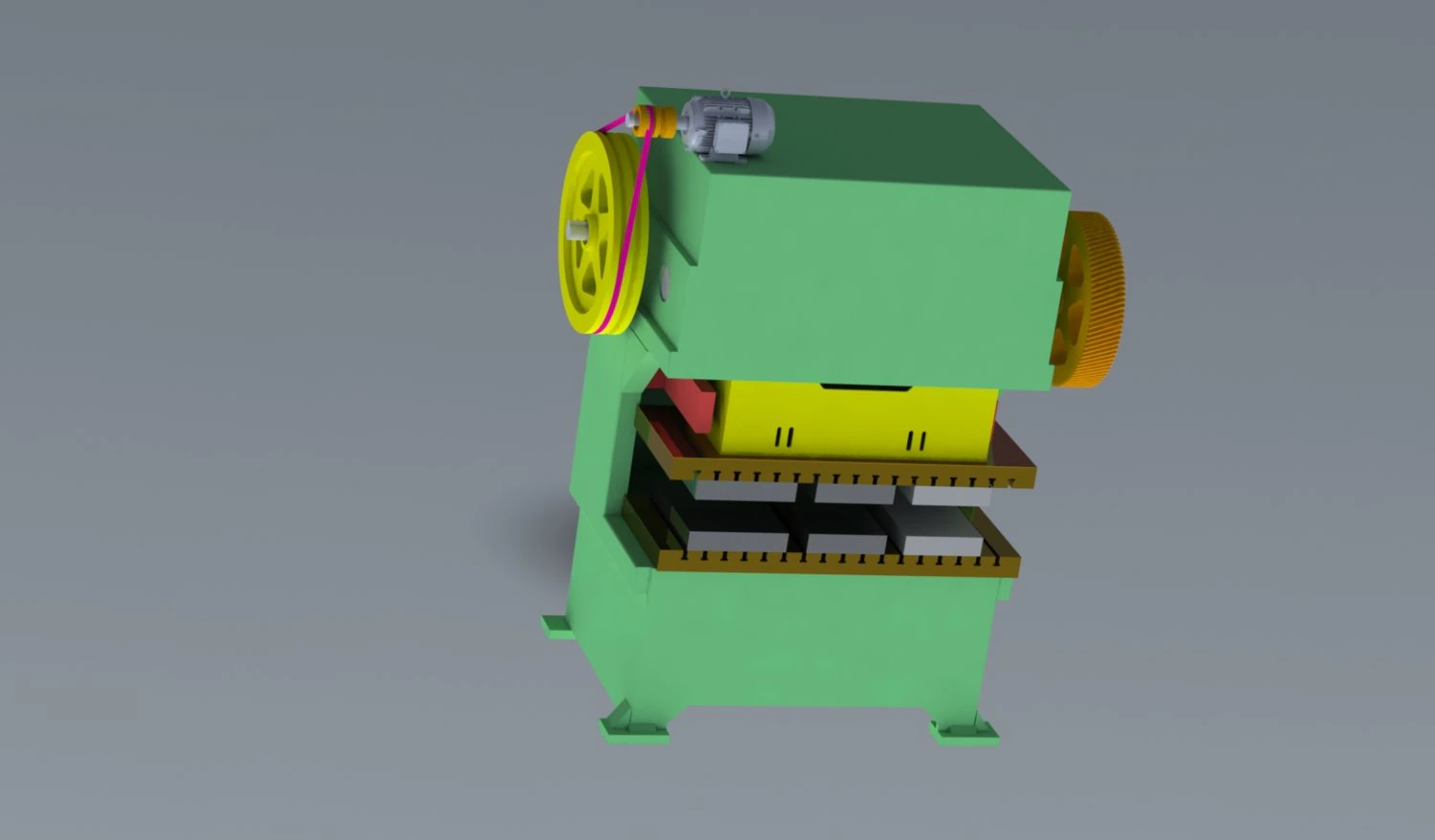 50ton progressive power press 3D Model .c4d .max .obj .3ds .fbx .stl .blend 