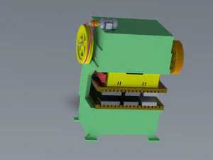 Prensa el&eacute;ctrica progresiva de 50 toneladas. Modelo 3D