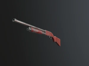 fucile rosso Modello 3D