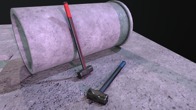 construction hammer Modello 3D .c4d .max .obj .3ds .fbx .stl .blend 
