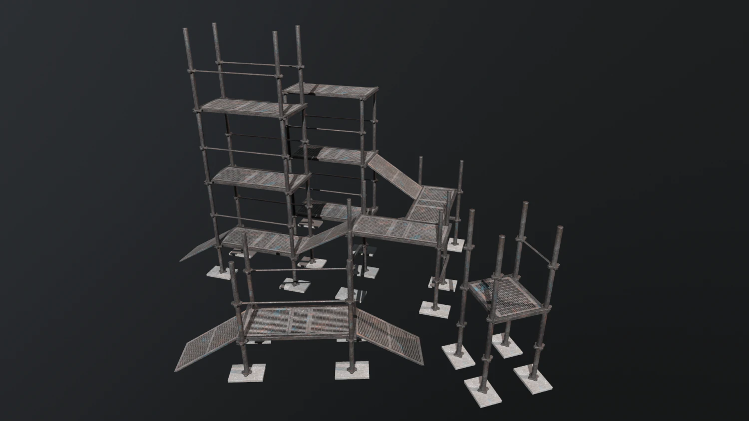 construction scaffolding 3D Model .c4d .max .obj .3ds .fbx .stl .blend 