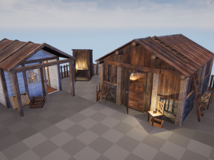 modular huts asset 3D-Modell
