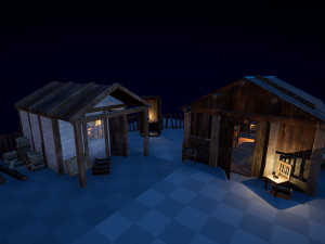 modular huts asset 3D मॉडल