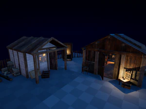 modular huts asset 3D Model