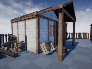 modular huts asset 3D मॉडल
