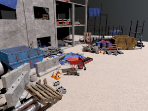 full set construction site Modelo 3D