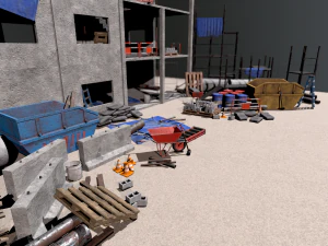 full set construction site 3D Model