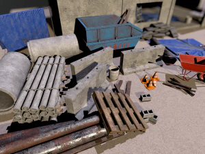 full set construction site 3D Model