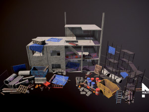 full set construction site Modelo 3D