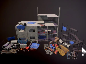 full set construction site 3D Model