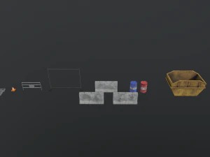 full set construction site 3D Model