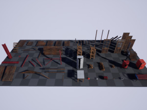 modular watchtower and house Modello 3D