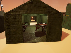 modular military base with props 3D Модель