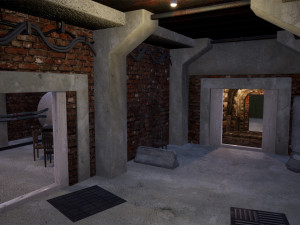 military modular bunker with props 3D Модель