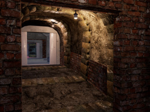 military modular bunker with props 3D Модель