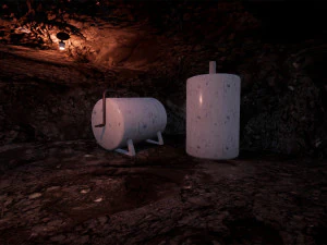 military modular bunker with props 3D Model