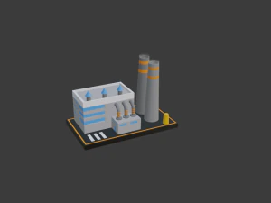 sa&iacute;da de f&aacute;brica Modelo 3D