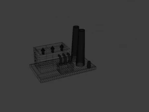 sa&iacute;da de f&aacute;brica Modelo 3D