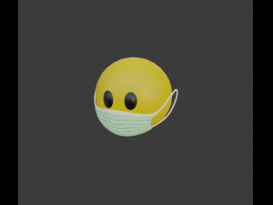 smiley with mask 3Dモデル