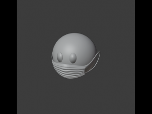smiley with mask 3D Model