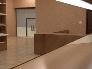 laminasi lantai toko Model 3D