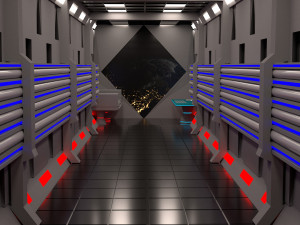 sci-fi interior space 3Dモデル
