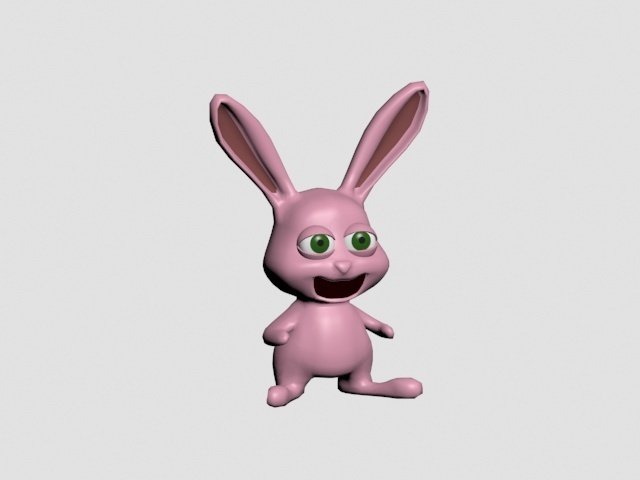 conejo cartoon 3D प्रिंट मॉडल .c4d .max .obj .3ds .fbx .stl .blend
