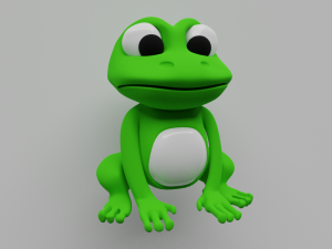 rana cartoon Modèles 3D en vedette