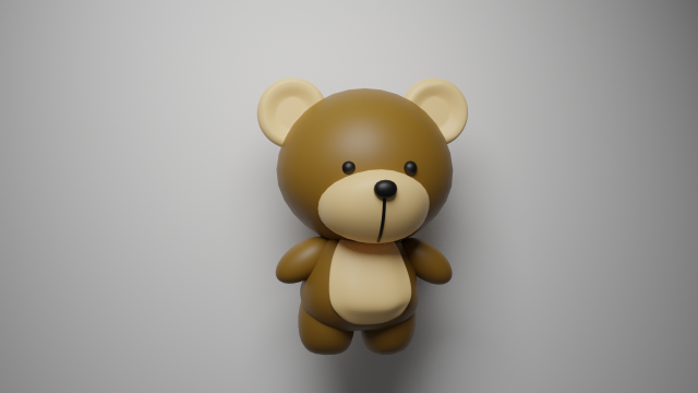 cartoon bear 3D 打印模型 .c4d .max .obj .3ds .fbx .stl .blend 