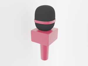 tv microphone 3D मॉडल