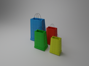 shopping bags 3D 模型