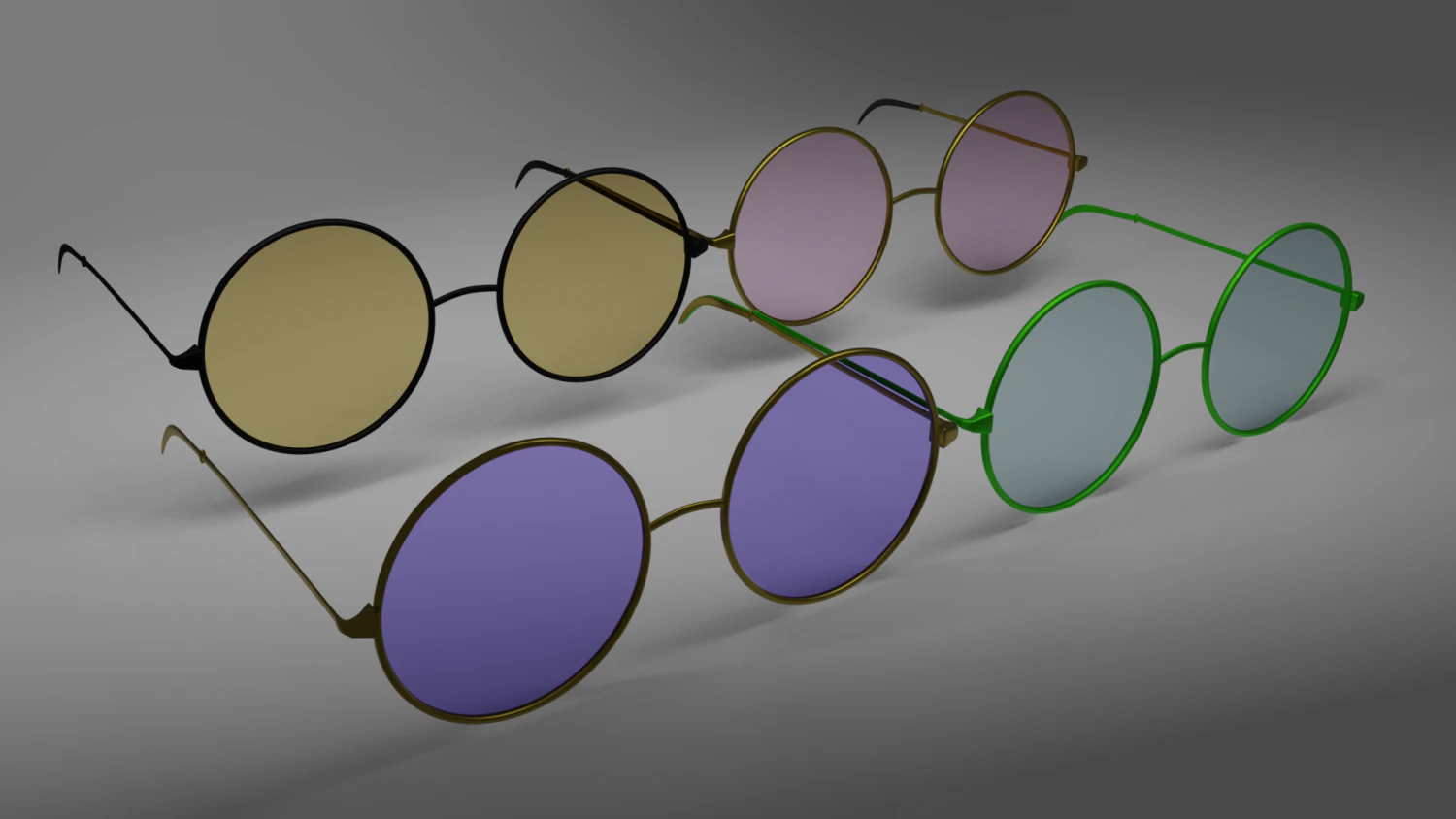sun glasses pack 3D Model .c4d .max .obj .3ds .fbx .stl .blend 
