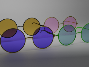 sun glasses pack 3Dモデル
