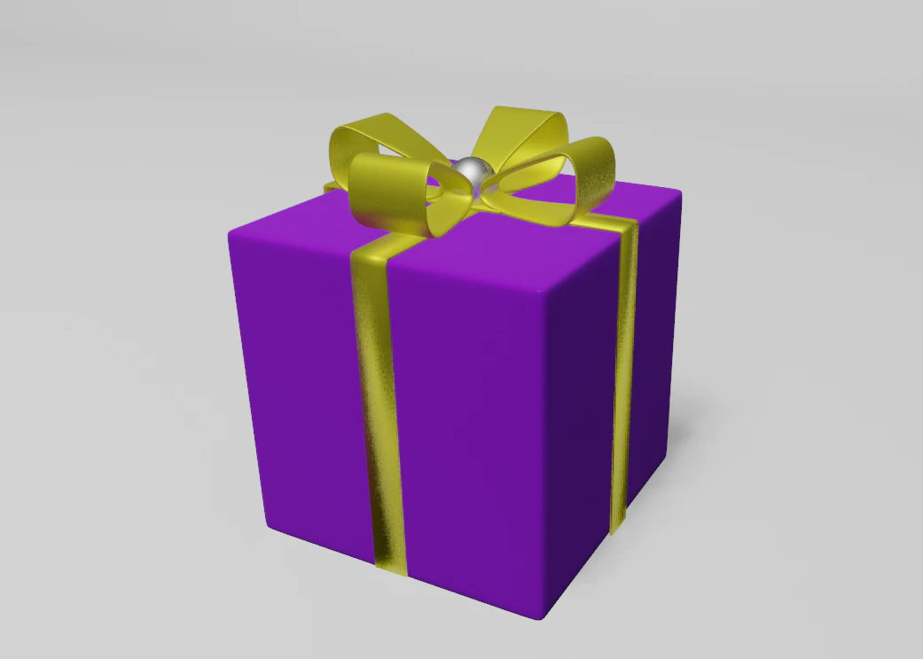 선물 3D 프린트 모델 .c4d .max .obj .3ds .fbx .stl .blend 