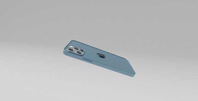 iphone 12 pro max blue 3D मॉडल .c4d .max .obj .3ds .fbx .stl .blend 