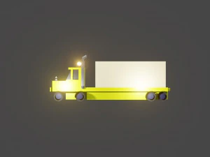 low poly truck 3D Model
