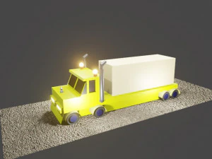 low poly truck 3D Model