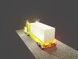 low poly truck 3D Модель