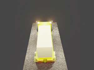 low poly truck 3D Model