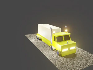 low poly truck 3D Model