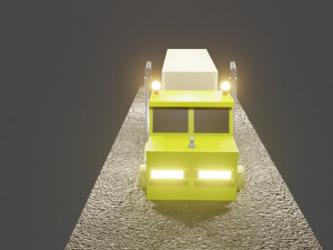 low poly truck 3D Модель